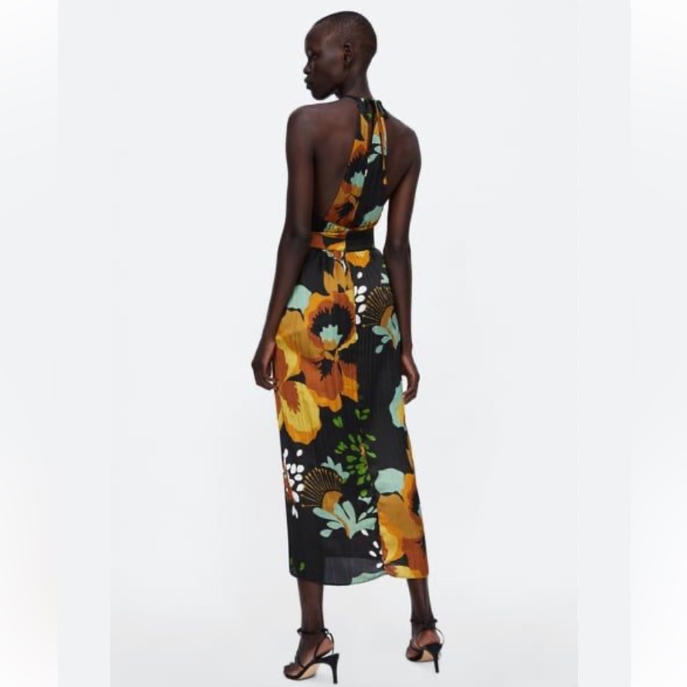 ZARA Halter Neck Dress ethnic Size S